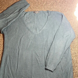 Blue/grey V neck sweater